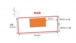 四日市市笹川、土地の間取り画像です