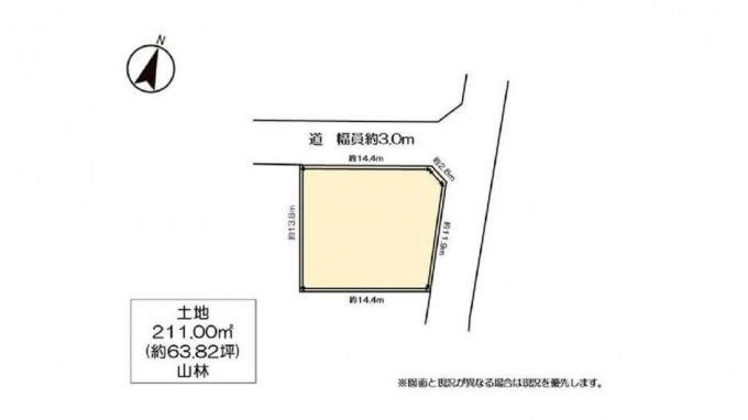 四日市市六名町、土地の間取り画像です