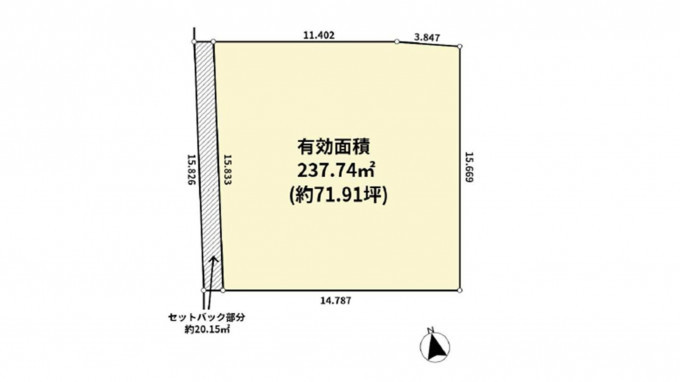 四日市市東日野町、土地の間取り画像です