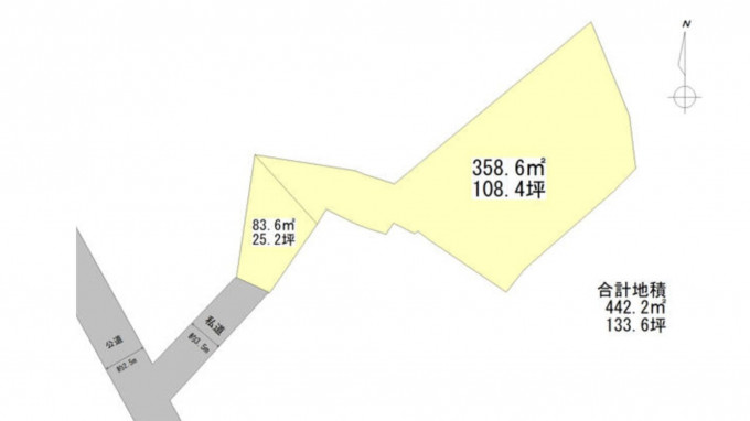 四日市市西日野町、土地の間取り画像です