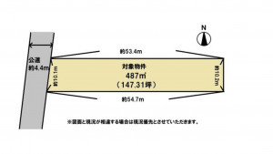四日市市河原田町、土地の間取り画像です