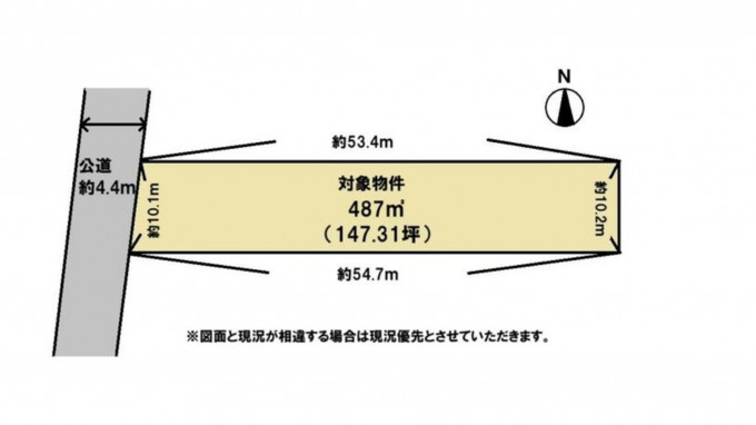 四日市市河原田町、土地の間取り画像です