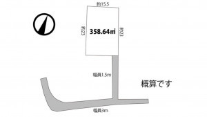四日市市西日野町、土地の間取り画像です