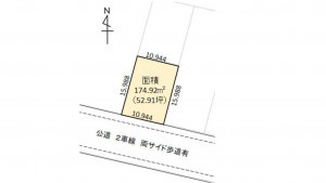 四日市市高見台、土地の間取り画像です