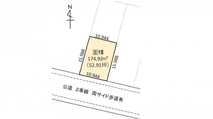 四日市市高見台、土地の間取り画像です