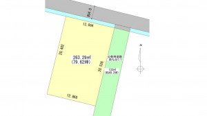 四日市市釆女町、土地の間取り画像です