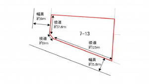 四日市市笹川、土地の間取り画像です