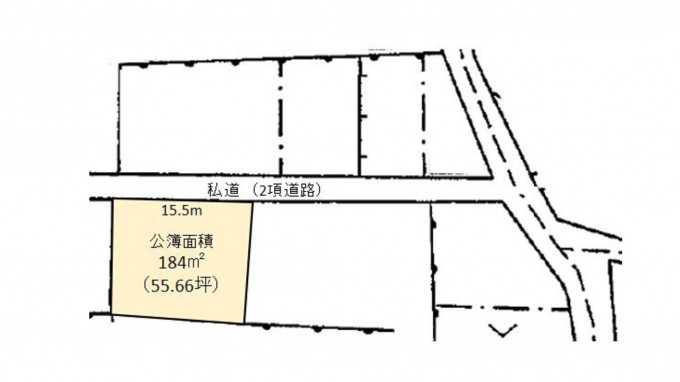 四日市市松本、土地の間取り画像です
