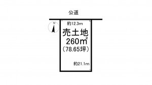 四日市市三滝台、土地の間取り画像です
