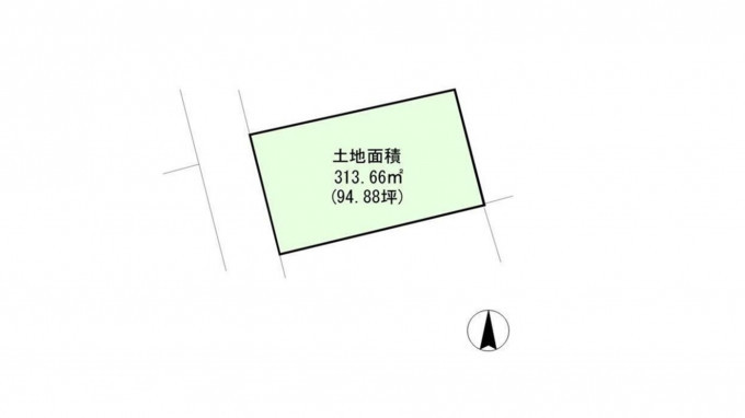 四日市市三滝台、土地の間取り画像です