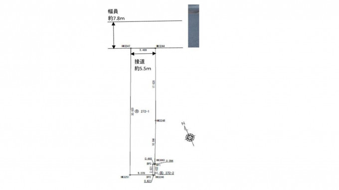 四日市市新浜町、土地の間取り画像です