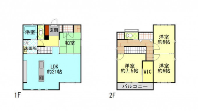 四日市市大字泊村、中古一戸建ての間取り画像です