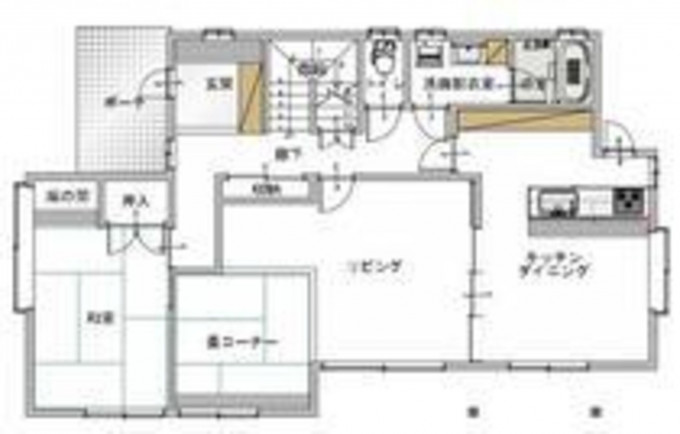四日市市桜台、中古一戸建ての間取り画像です