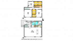 四日市市平津新町、中古一戸建ての間取り画像です