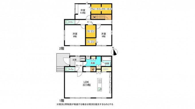 四日市市平津新町、中古一戸建ての間取り画像です