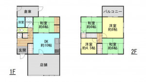 四日市市生桑町、中古一戸建ての間取り画像です