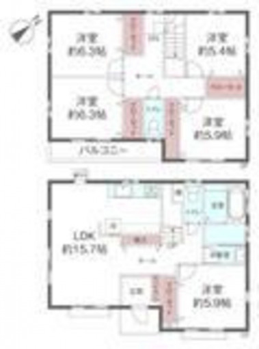 四日市市市場町、中古一戸建ての間取り画像です