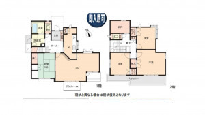 四日市市釆女が丘、中古一戸建ての間取り画像です