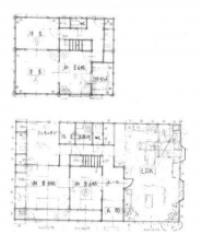 四日市市山之一色町、中古一戸建ての間取り画像です
