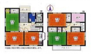 四日市市上海老町、中古一戸建ての間取り画像です