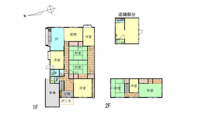 四日市市日永西、中古一戸建ての間取り画像です