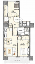 四日市市堀木、中古マンションの間取り画像です