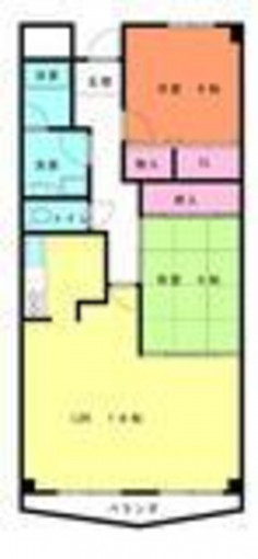 四日市市西松本町、中古マンションの間取り画像です