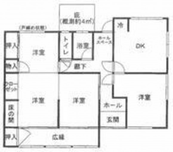 四日市市水沢町、中古一戸建ての間取り画像です