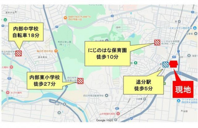 四日市市小古曽、土地の画像です