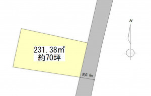 四日市市大字羽津、土地の間取り画像です