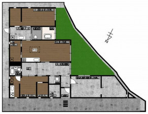 四日市市広永町、中古一戸建ての間取り画像です