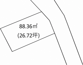 鹿児島市田上台、土地の間取り画像です