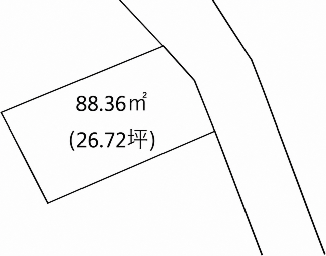 鹿児島市田上台、土地の間取り画像です