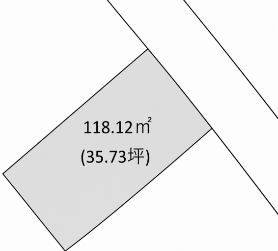 鹿児島市西陵、土地の間取り画像です