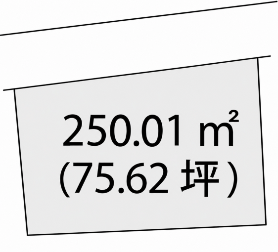 鹿児島市常盤、土地の間取り画像です