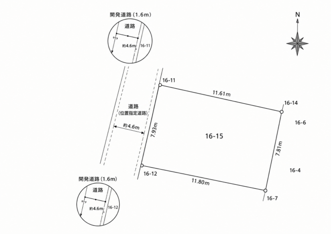 鹿児島市上之園町、土地の間取り画像です