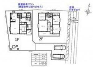 鹿児島市谷山中央、土地の間取り画像です