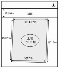 鹿児島市上荒田町、土地の間取り画像です
