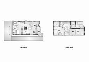 鹿児島市紫原、新築一戸建ての間取り画像です