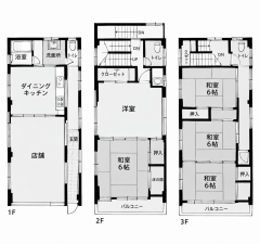 鹿児島市南林寺町、中古一戸建ての間取り画像です