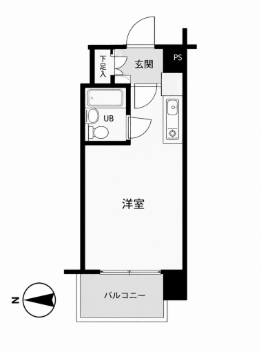 鹿児島市山下町、中古マンションの間取り画像です