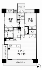 鹿児島市武、中古マンションの間取り画像です