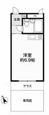 鹿児島市城山町、中古マンションの間取り画像です