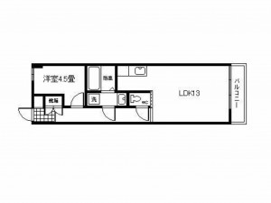 鹿児島市城南町、中古マンションの間取り画像です
