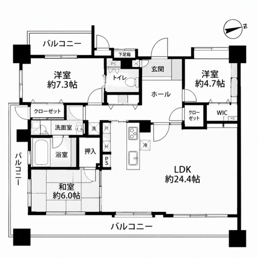 鹿児島市武、中古マンションの間取り画像です