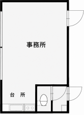 鹿児島市小松原、収益物件/店舗付住宅の間取り画像です