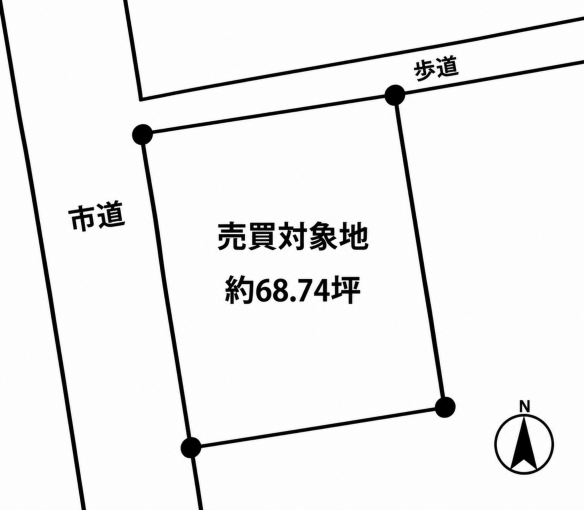 鹿児島市中山、土地の間取り画像です
