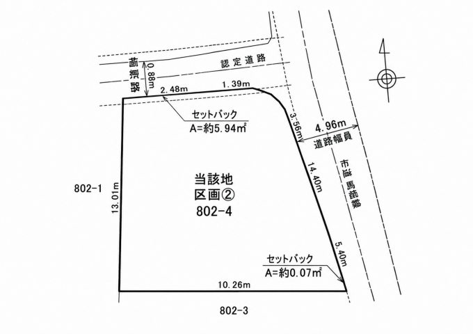 鹿児島市中山町、土地の間取り画像です