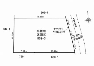 鹿児島市中山町、土地の間取り画像です