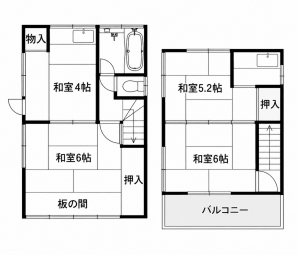 鹿児島市田上、中古一戸建ての間取り画像です